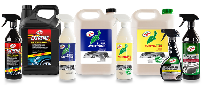 Kallavfettningar, alkaliska avfettningar och mikroavfettning som erbjuds från Turtle Wax